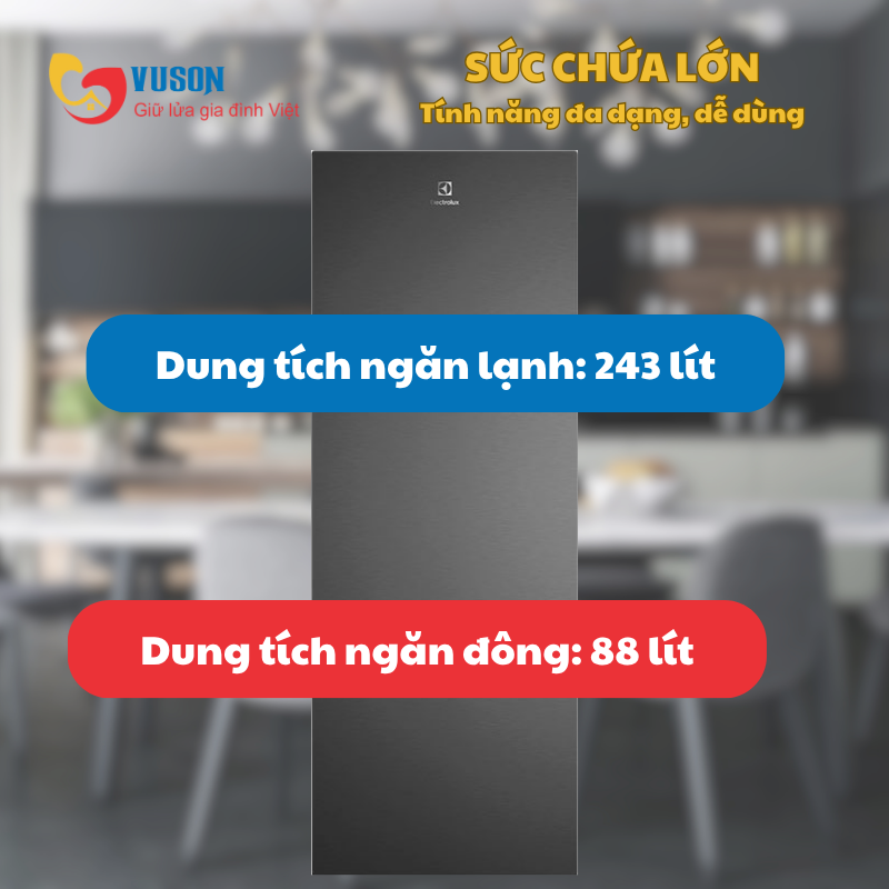 Tủ lạnh Electrolux ETM3100L-B