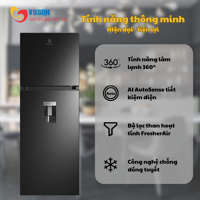 Tủ lạnh Electrolux ETM3440L-B