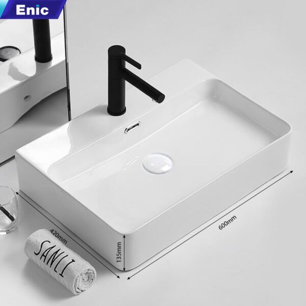 Chậu rửa Lavabo để bàn Enic S6 - 1003 Trắng