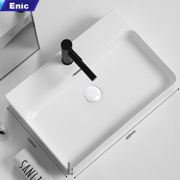 Chậu rửa Lavabo để bàn Enic S6 - 1004 Trắng