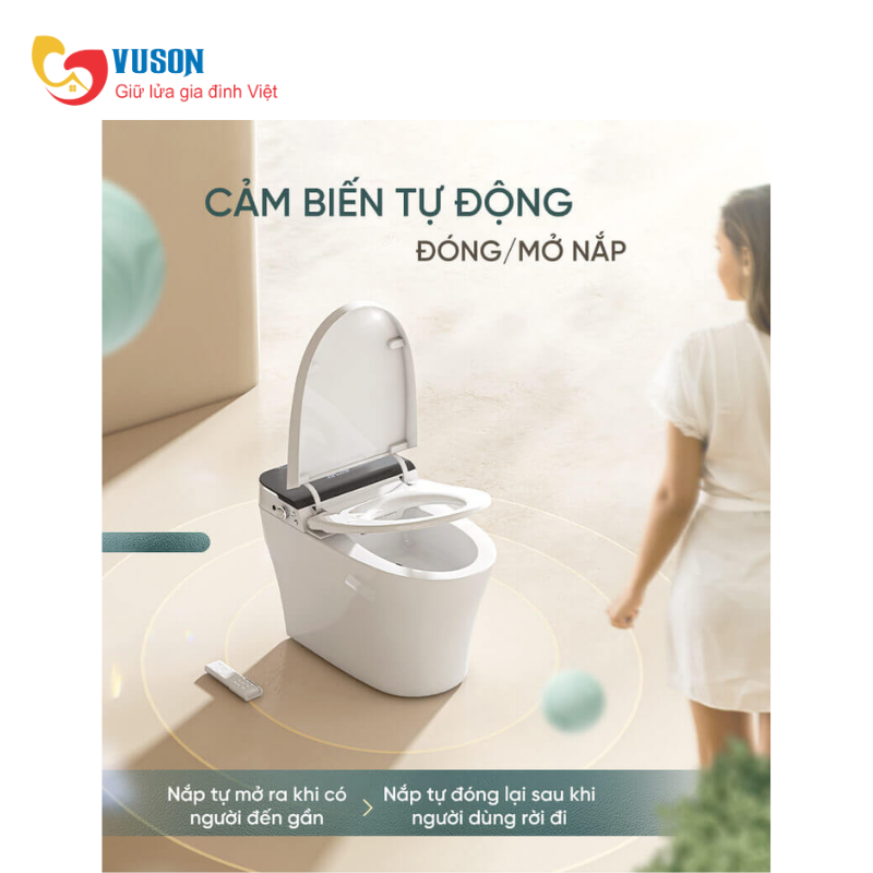Bồn cầu thông minh Enic Smart D08 - Màu trắng / đen