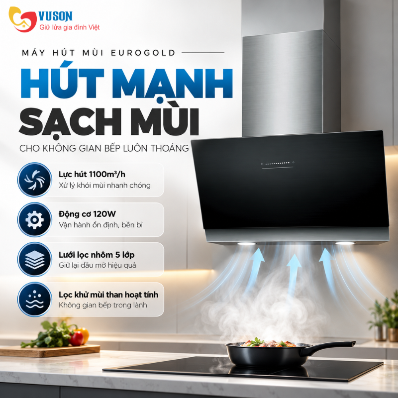 Máy hút mùi Eurogold EUH0870VM New
