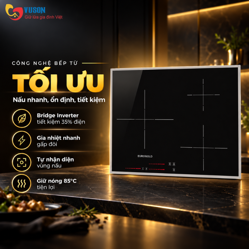Bếp từ 3 vùng nấu Eurogold EUH2131
