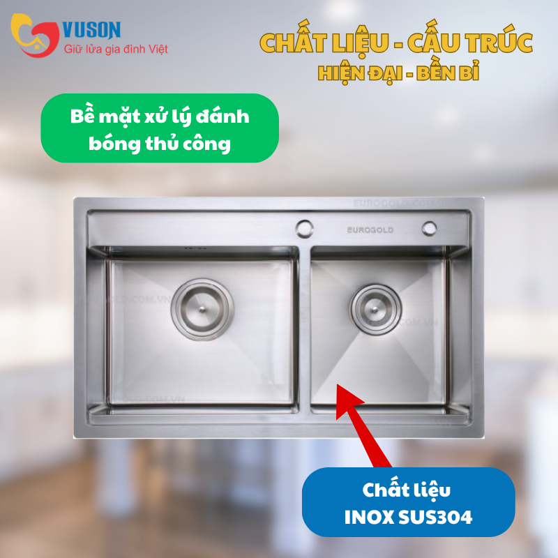 Chậu rửa bát Eurogold EUP28248