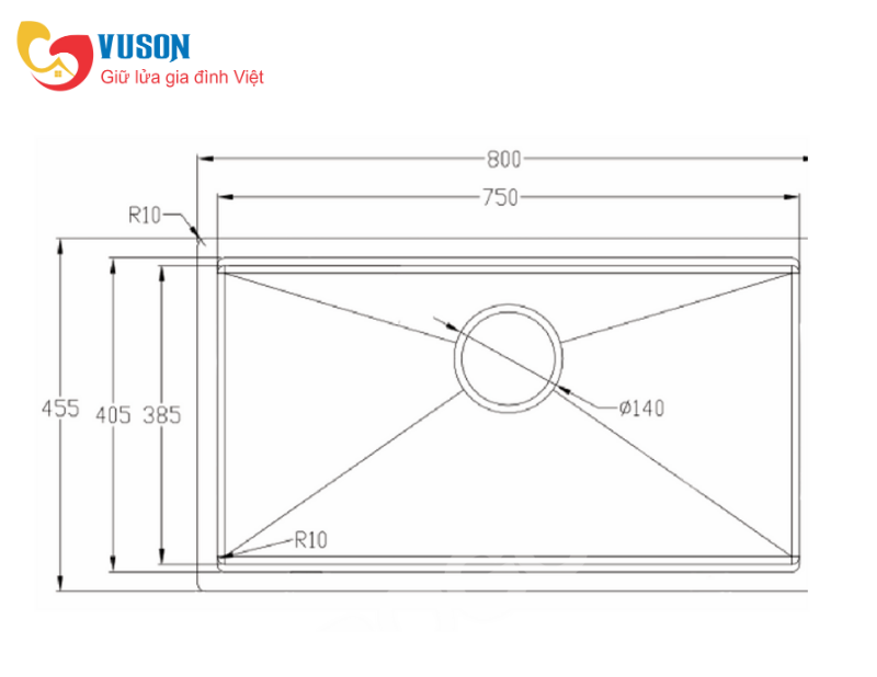 Chậu rửa bát Eurogold EUS18045GB