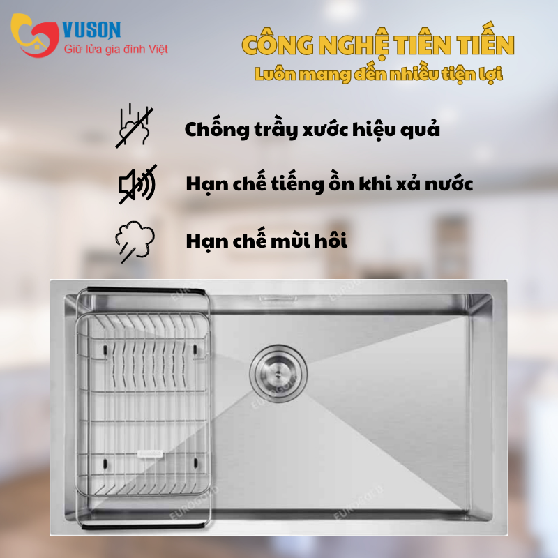 Chậu rửa bát Eurogold EUS18045GB