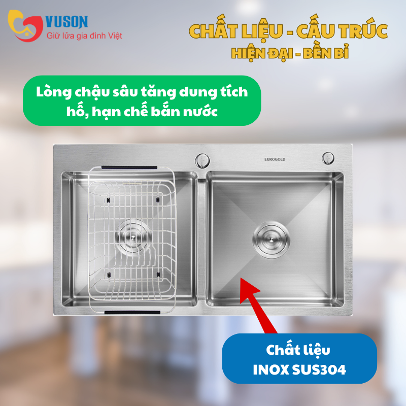 Chậu rửa bát Eurogold EUS18248