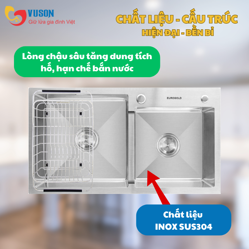 Chậu rửa bát Eurogold EUS38247
