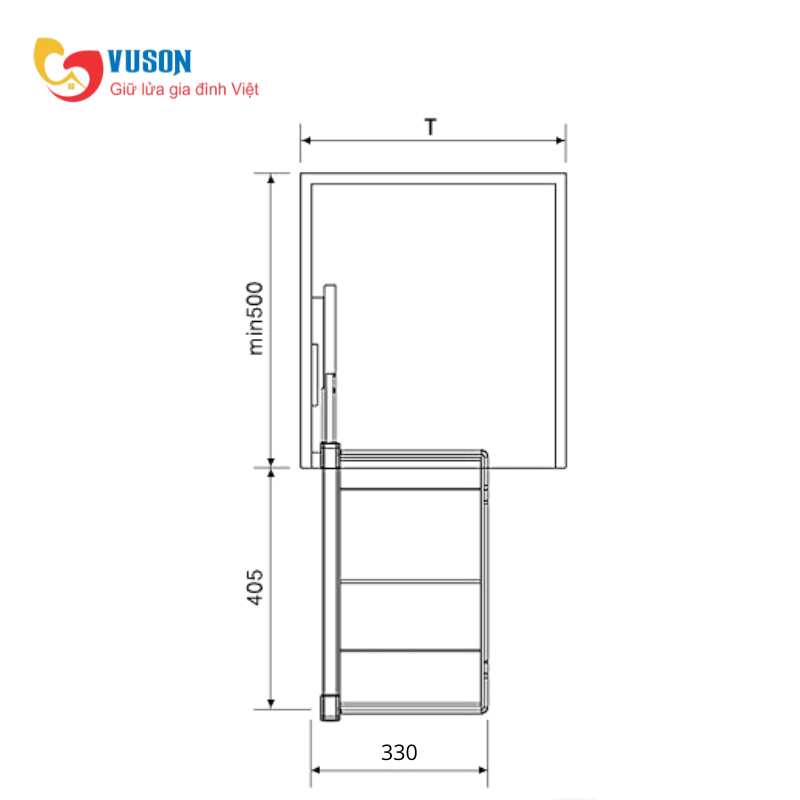 Kệ để đồ 3 tầng giỏ mây Eurogold EUA5190