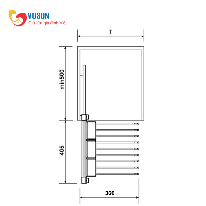 Giá mắc quần kết hợp để đồ Eurogold EVA400