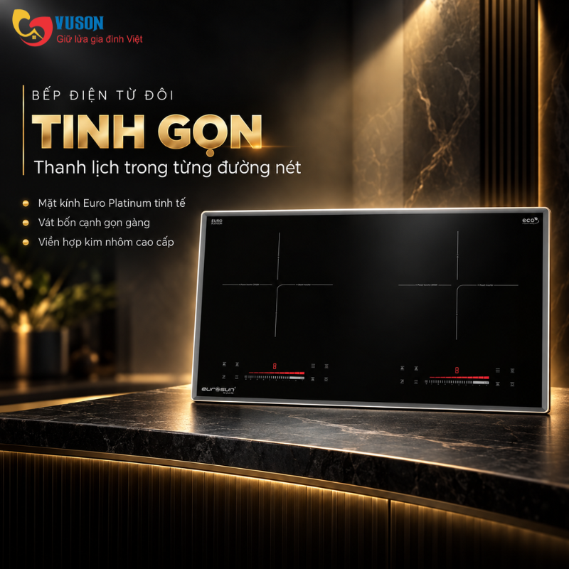 Bếp từ 2 vùng nấu Eurosun EU-T706Pro