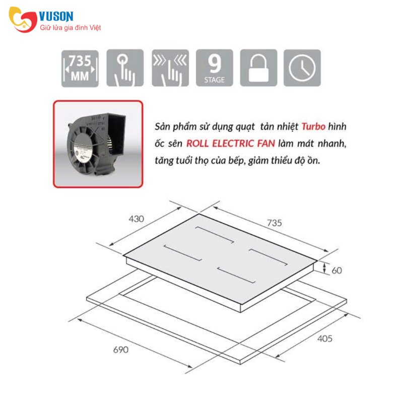 Bếp từ đôi Eurosun EU-T755XPRO