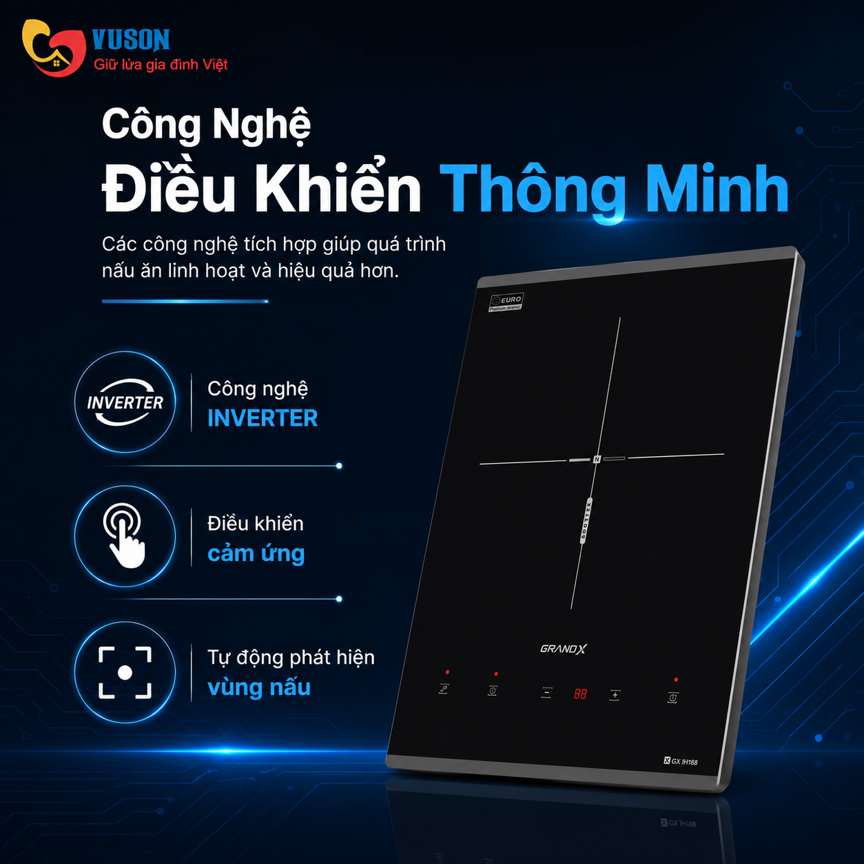Bếp từ đơn GrandX GX IH188