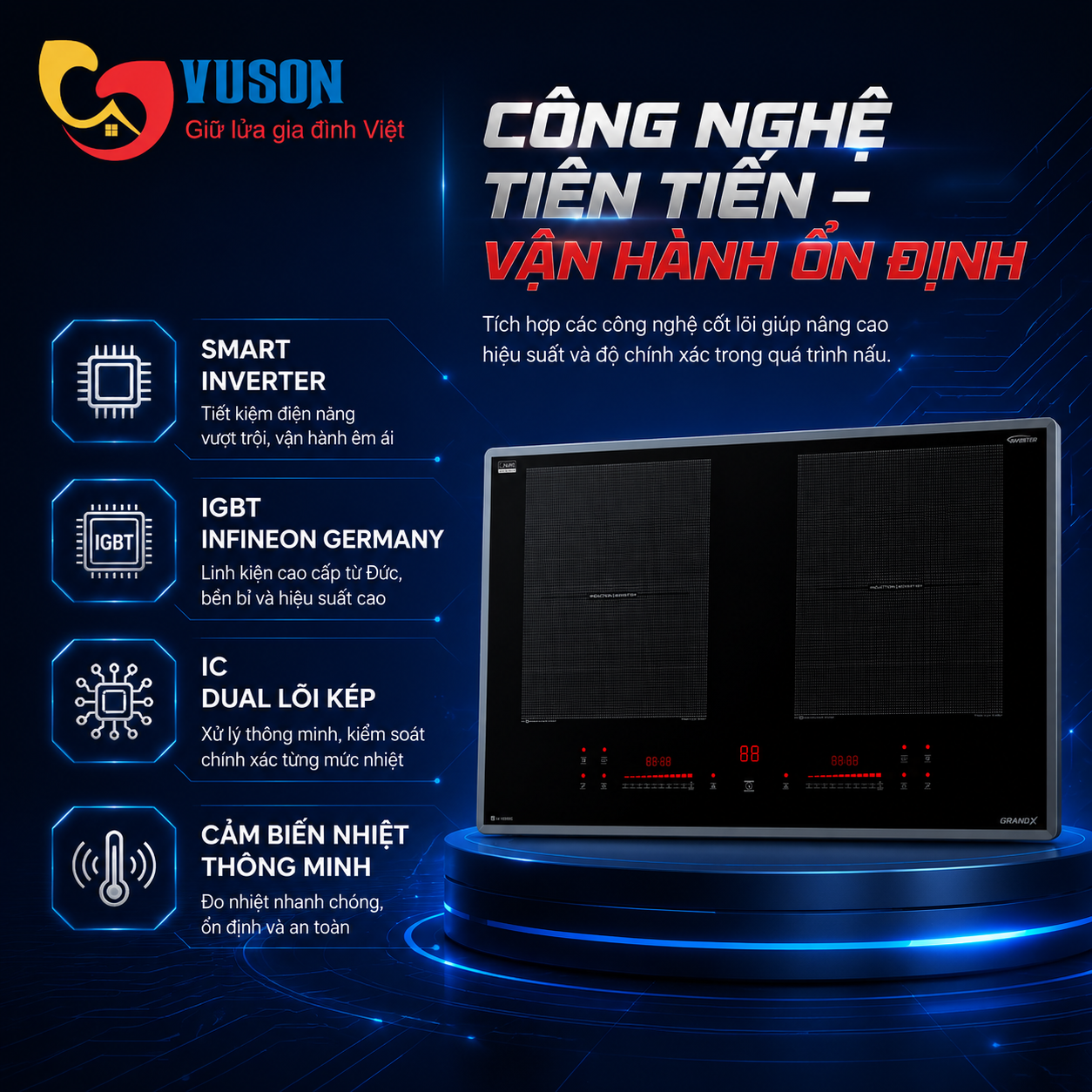 Bếp từ GrandX GX IH658SE