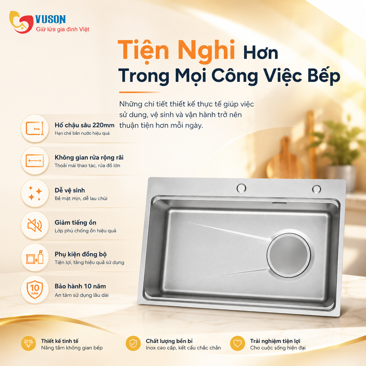 Chậu rửa bát GrandX GX7650SV