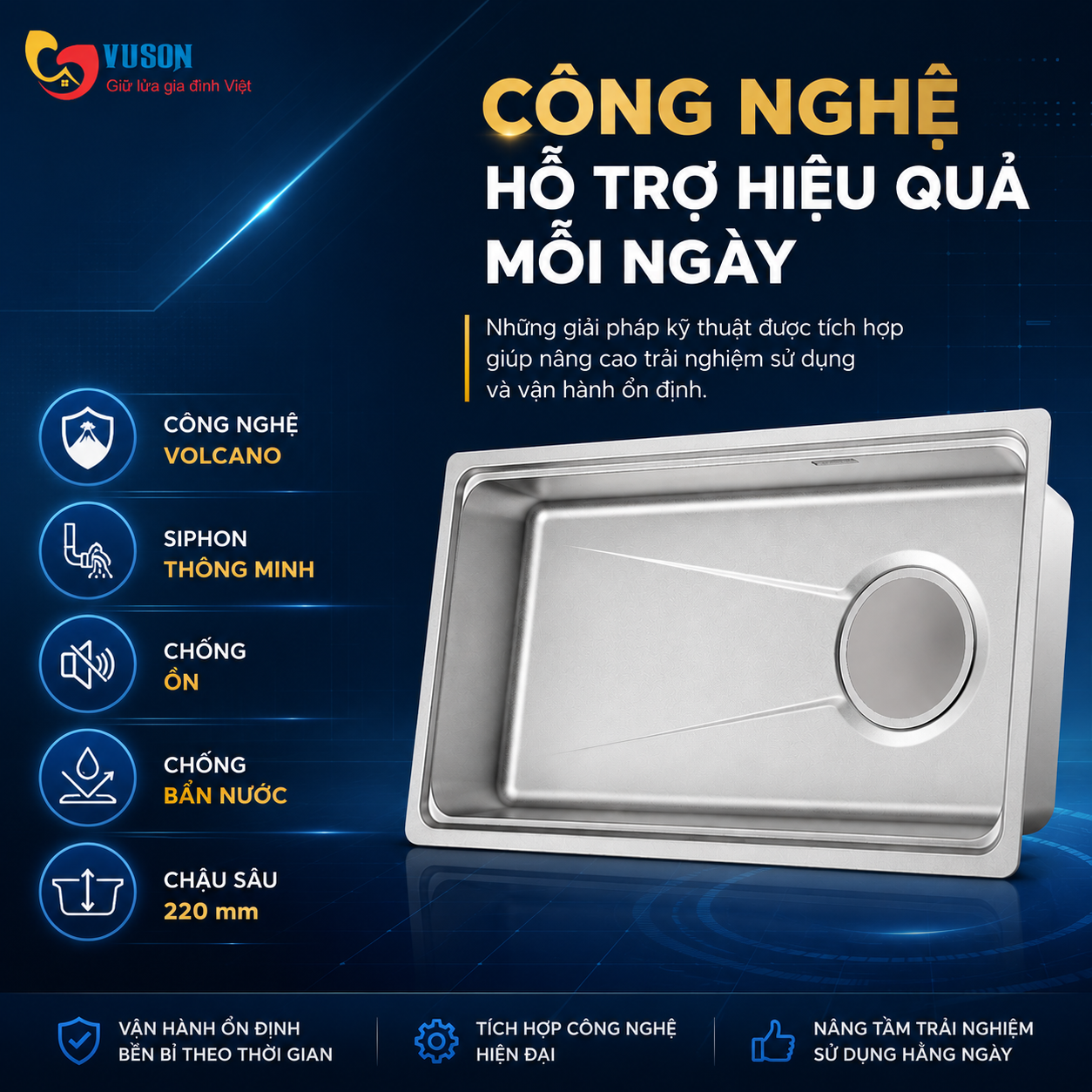 Chậu rửa bát GrandX GX8045LV