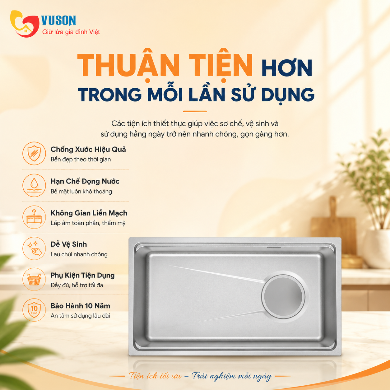 Chậu rửa bát GrandX GX8045LV