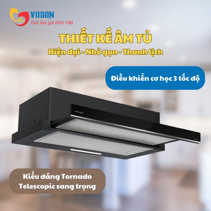 Máy hút mùi âm tủ GrandX GX H60F56B