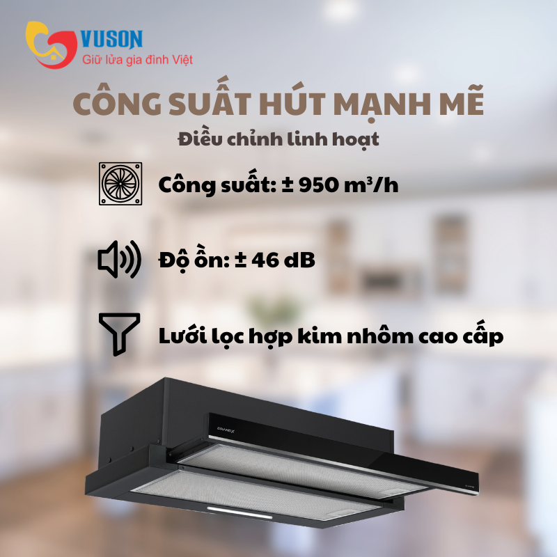 Máy hút mùi âm tủ GrandX GX H60F56B