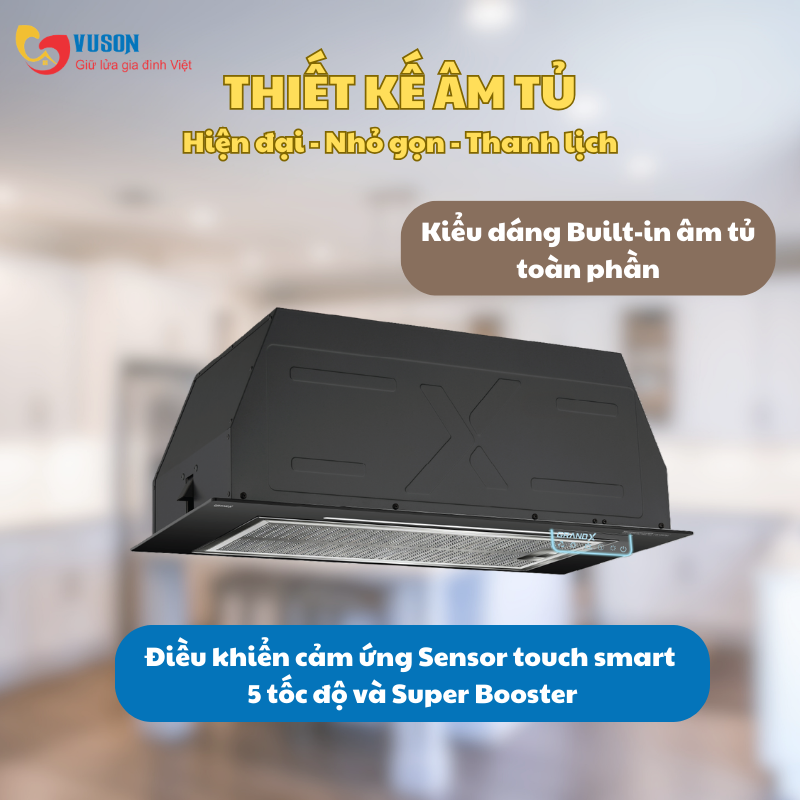 Máy hút mùi âm tủ GrandX GX H70F79G