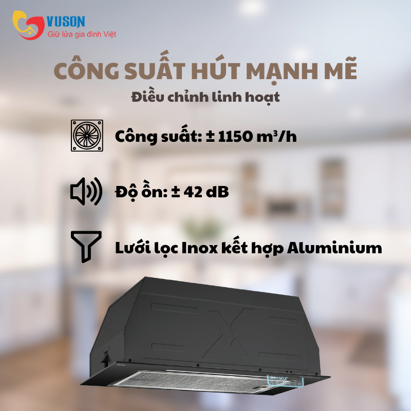 Máy hút mùi âm tủ GrandX GX H70F79G