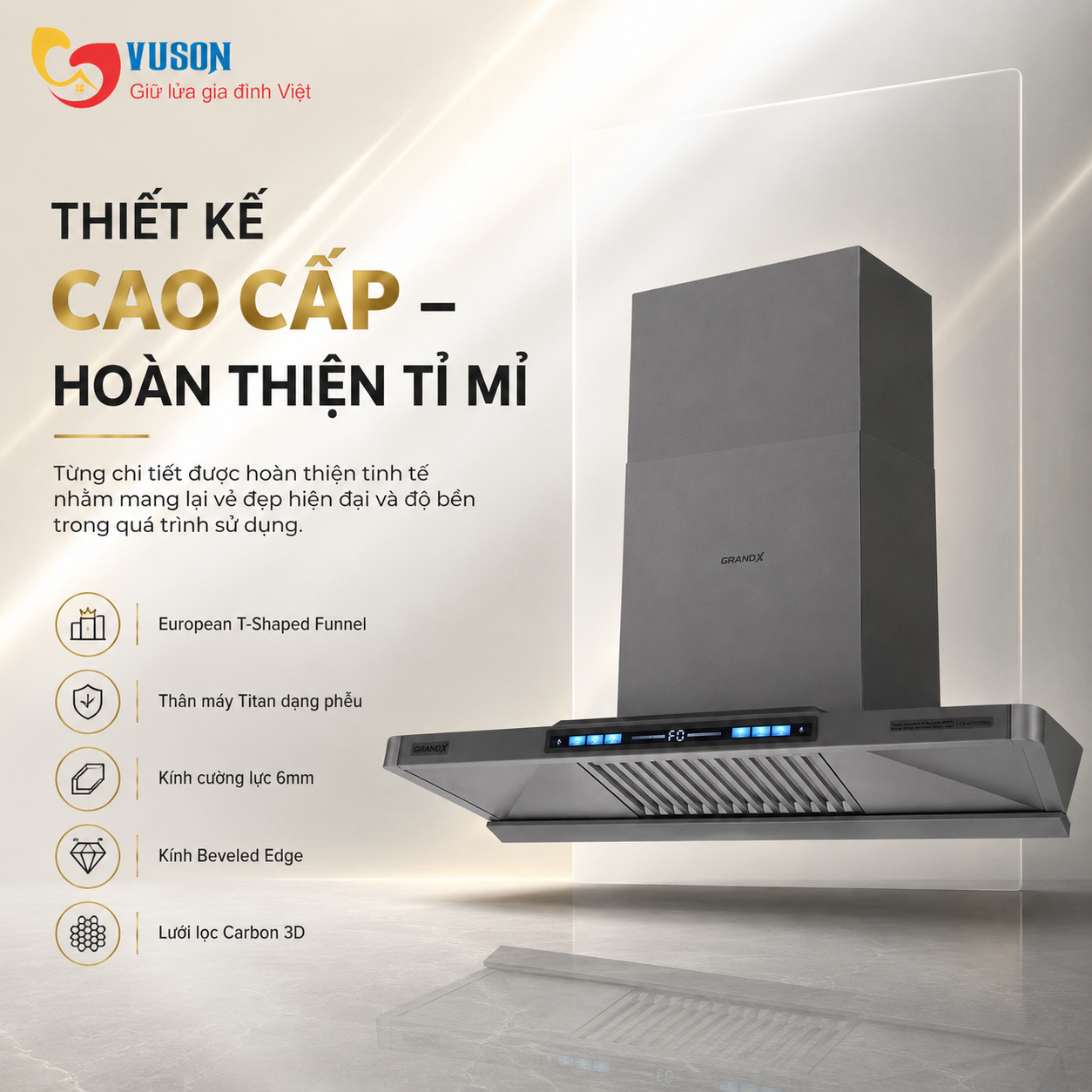 Máy hút mùi GrandX GX H70T82Pro
