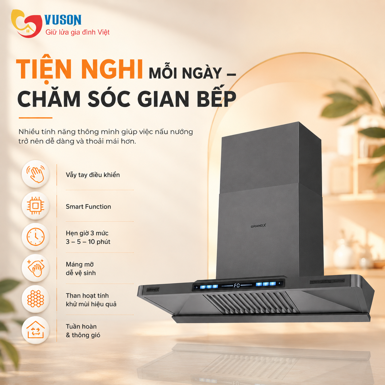 Máy hút mùi GrandX GX H70T82Pro