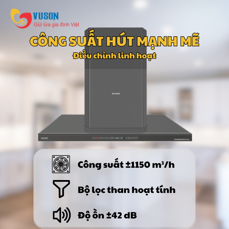 Máy hút mùi áp tường GrandX GX H70C69G