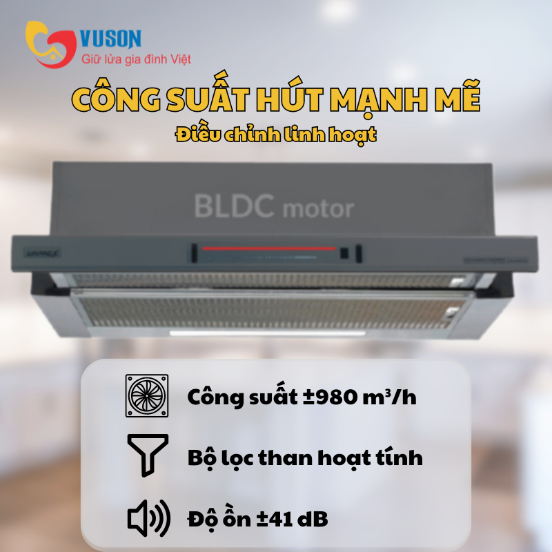 Máy hút mùi âm tủ GrandX GX H70F72G