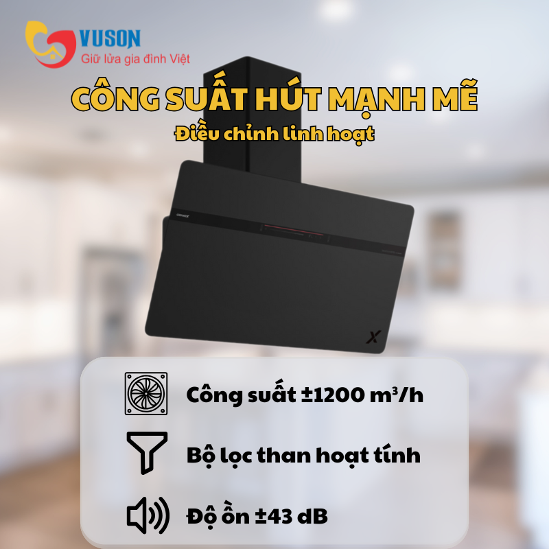 Máy hút mùi áp tường GrandX GX H70S86B