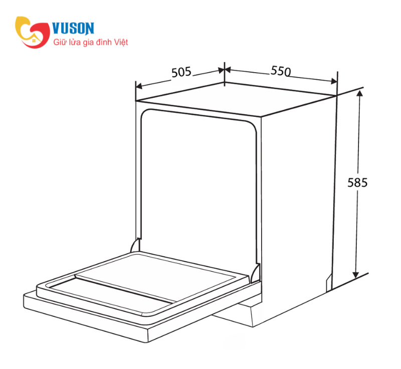 Máy rửa bát GrandX SMS6GX10G Series 6