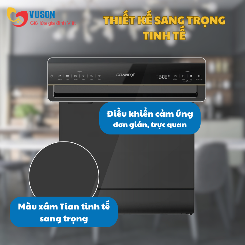 Máy rửa bát GrandX SMS6GX10G Series 6