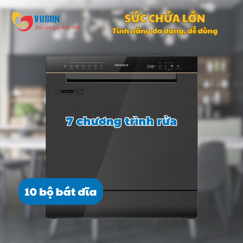 Máy rửa bát GrandX SMS6GX10G Series 6