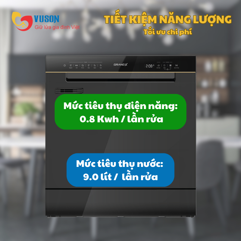 Máy rửa bát GrandX SMS6GX10G Series 6