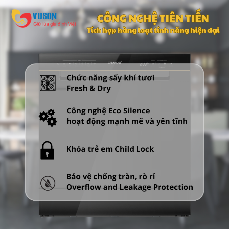 Máy rửa bát GrandX SMS6GX10G Series 6