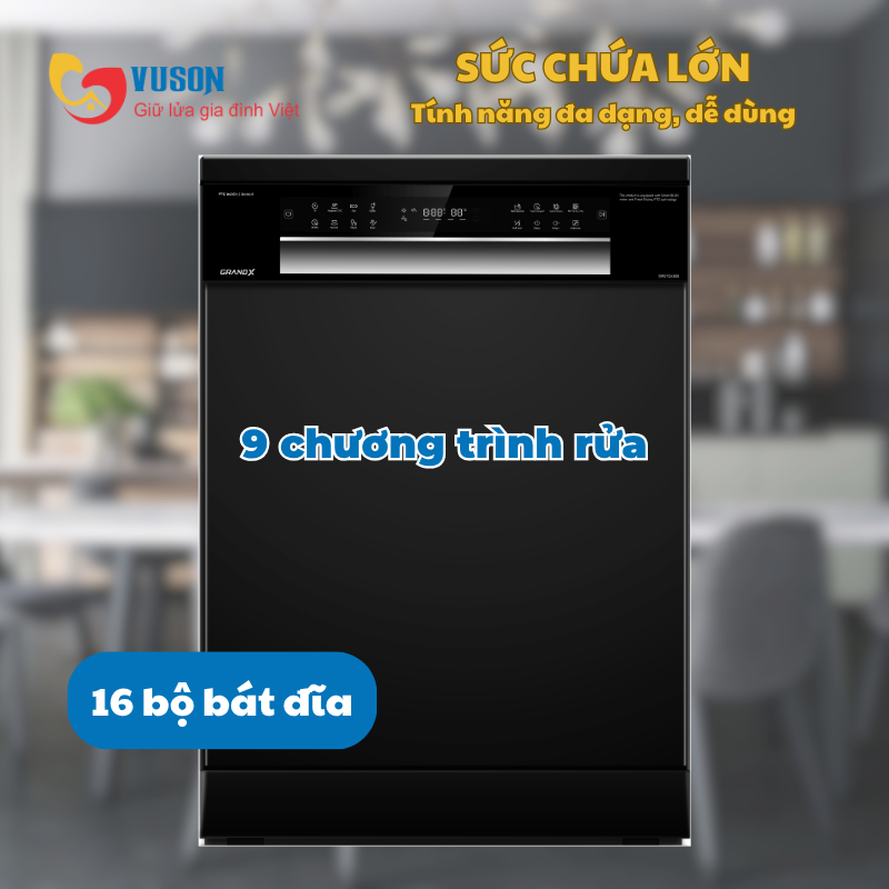 Máy rửa bát GrandX SMS7GX86B Series 7