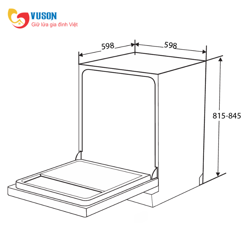 Máy rửa bát GrandX SMS8GX87G Series 8