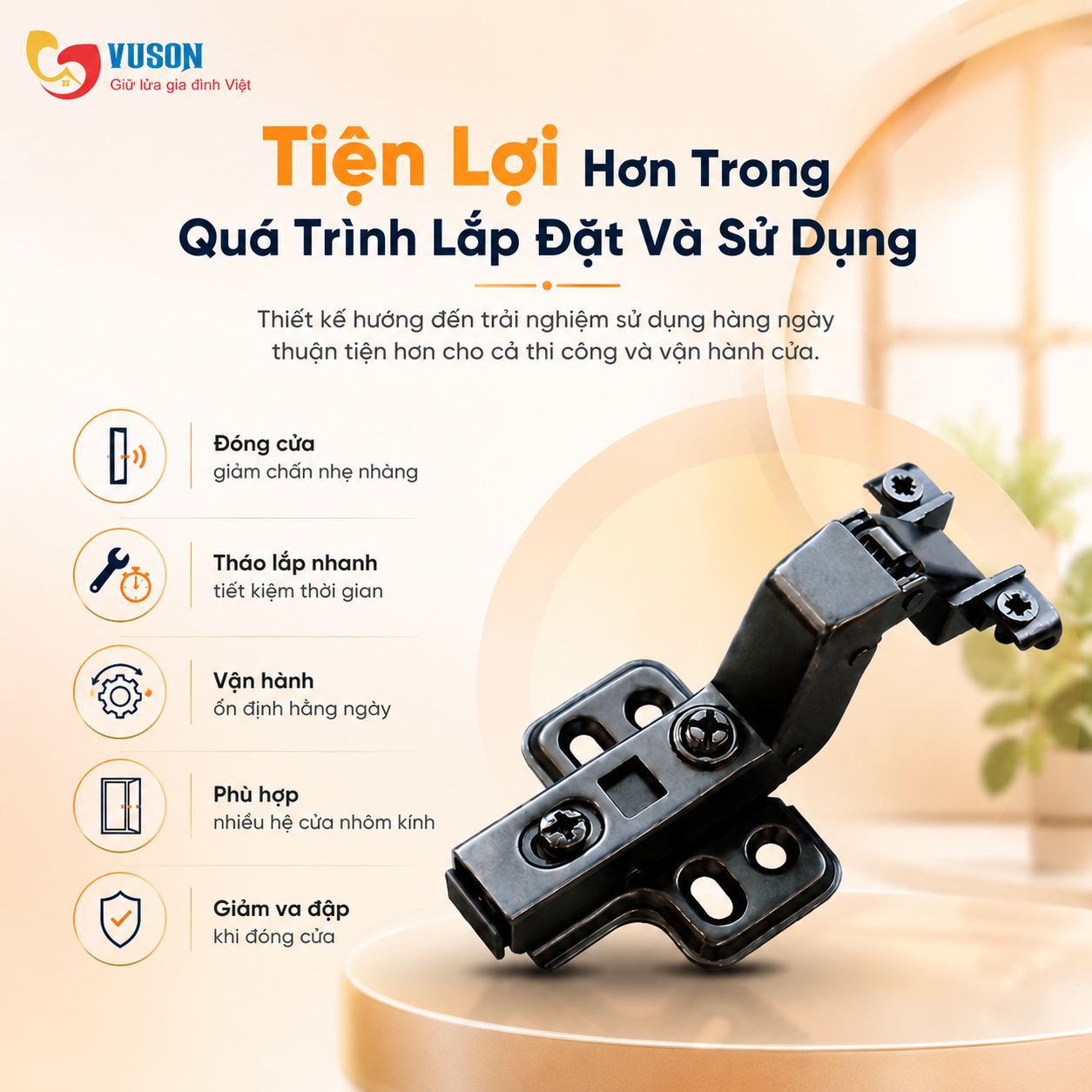 Bản lề GrandX Capella cho cửa nhôm XC.A107C
