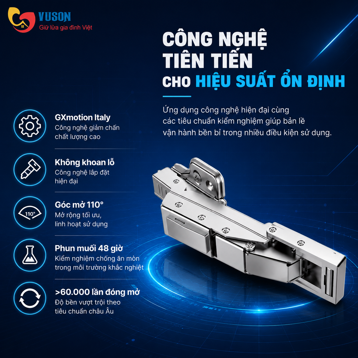 Bản Lề GrandX Capella kính XC.G1