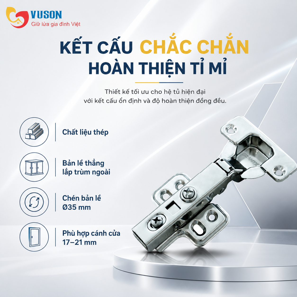 Bản Lề GrandX Capella thép XC.IR105A