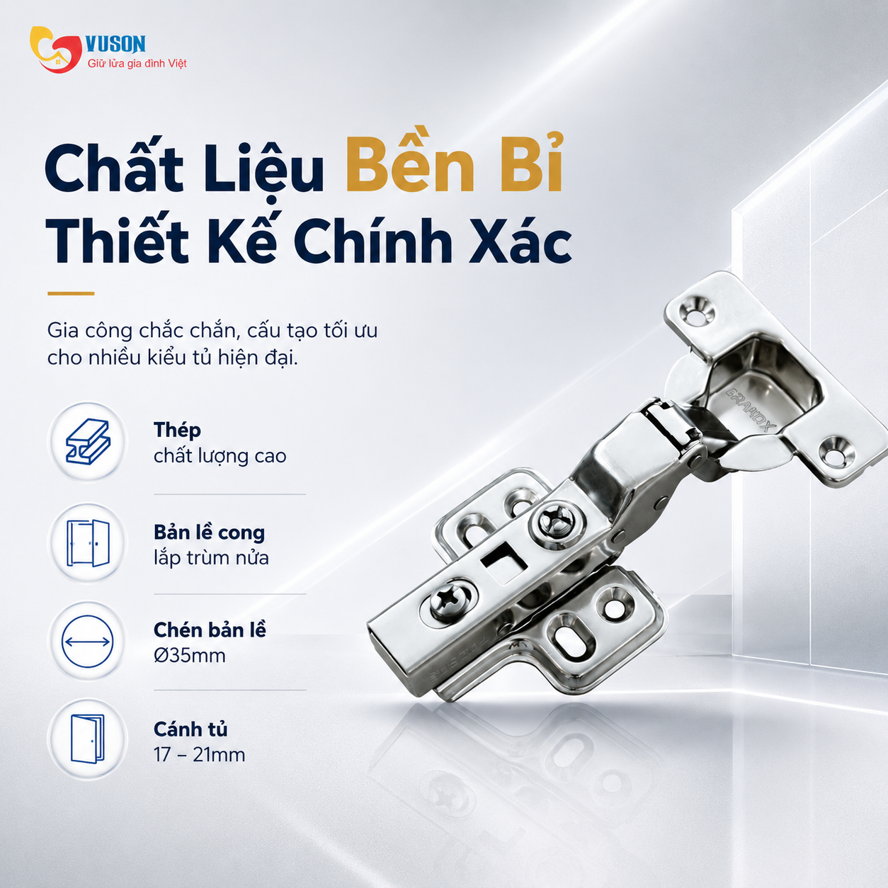 Bản Lề GrandX Capella thép XC.IR105B