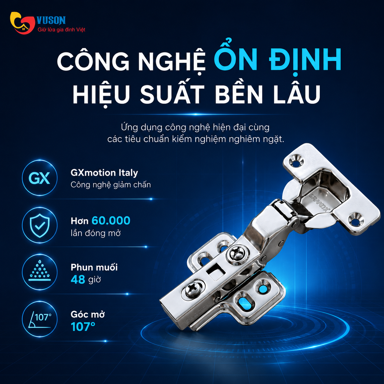 Bản Lề GrandX Capella thép XC.IR105B