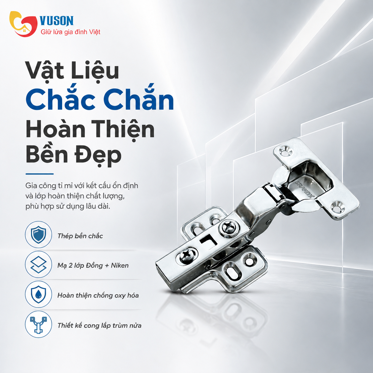 Bản Lề GrandX Capella thép XC.IR107B1