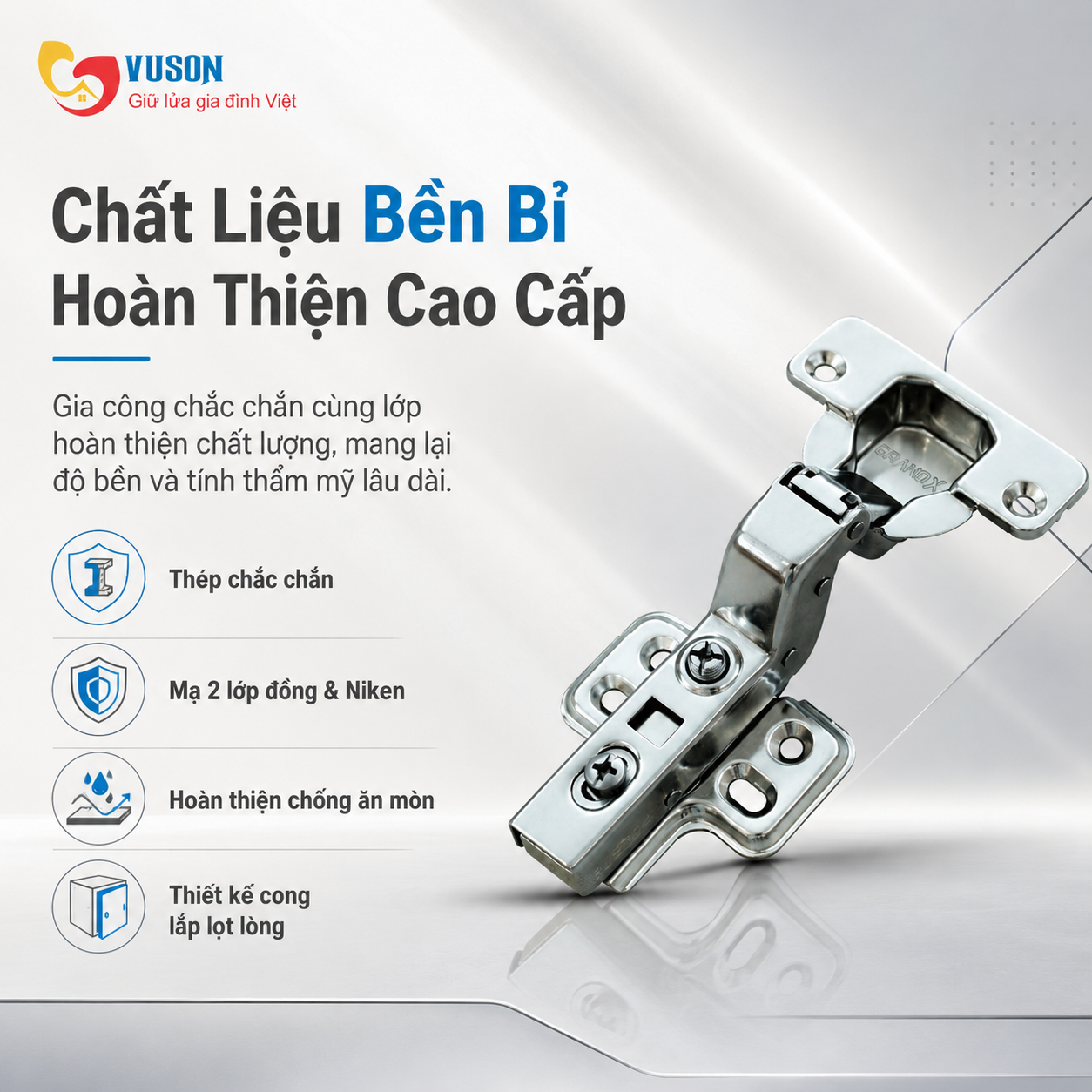 Bản Lề GrandX Capella thép XC.IR107C1