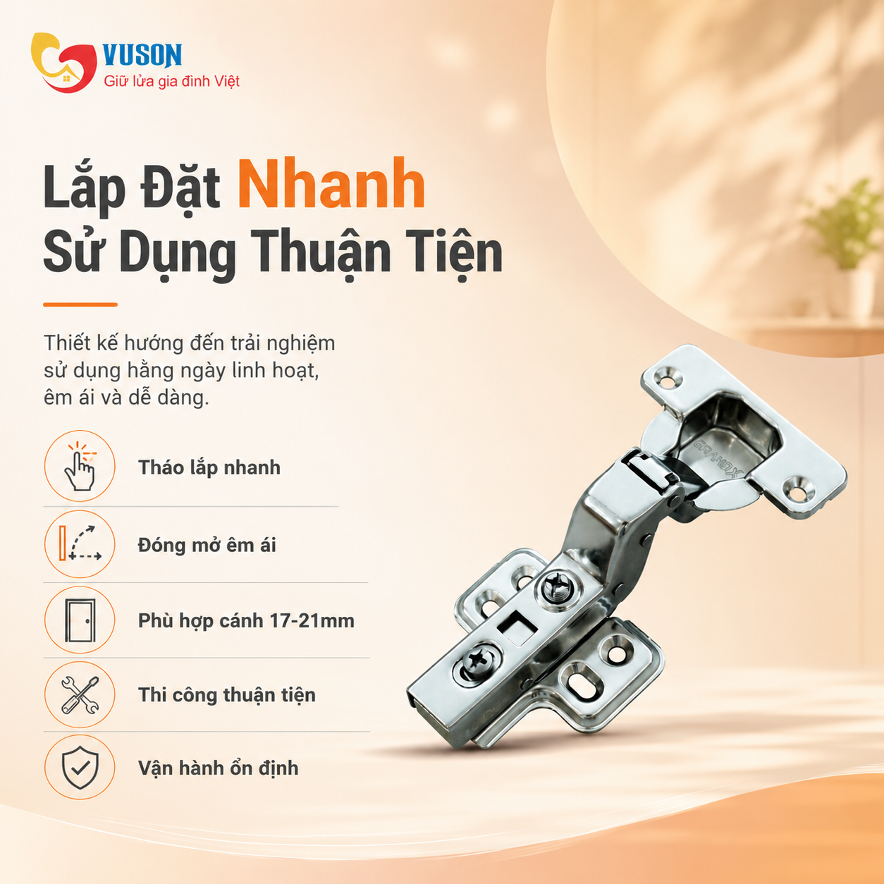 Bản Lề GrandX Capella thép XC.IR107C1