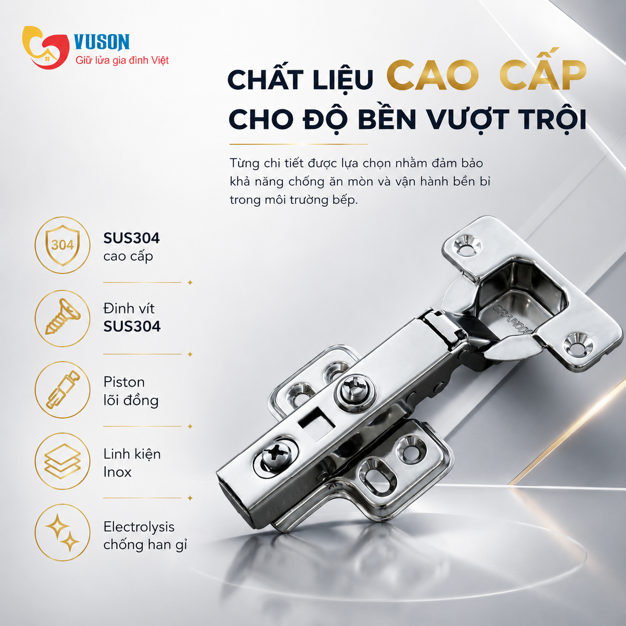 Bản Lề GrandX Capella SUS304 XC.S304A2