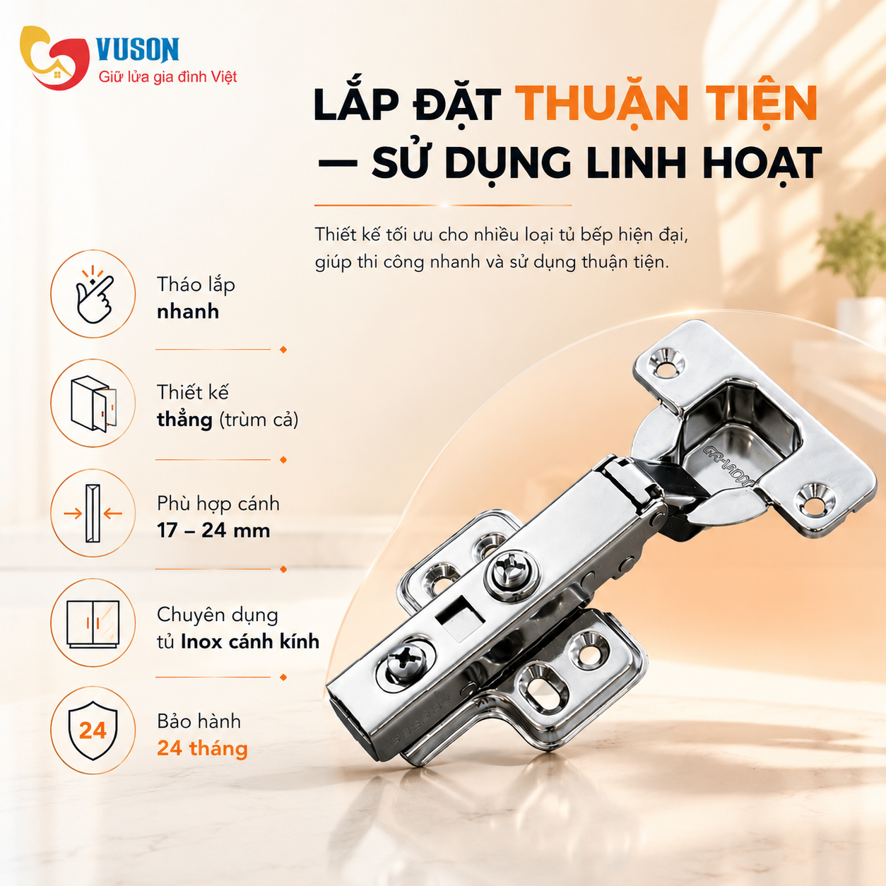 Bản Lề GrandX Capella SUS304 XC.S304A2
