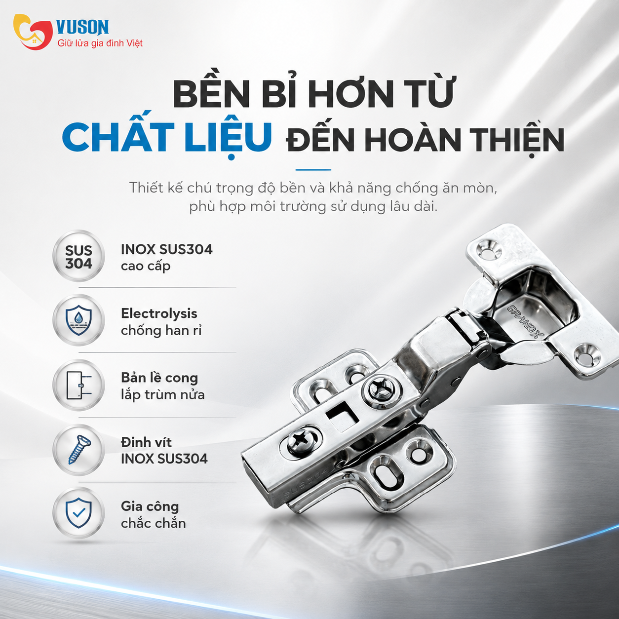 Bản Lề GrandX Capella SUS304 XC.S304B