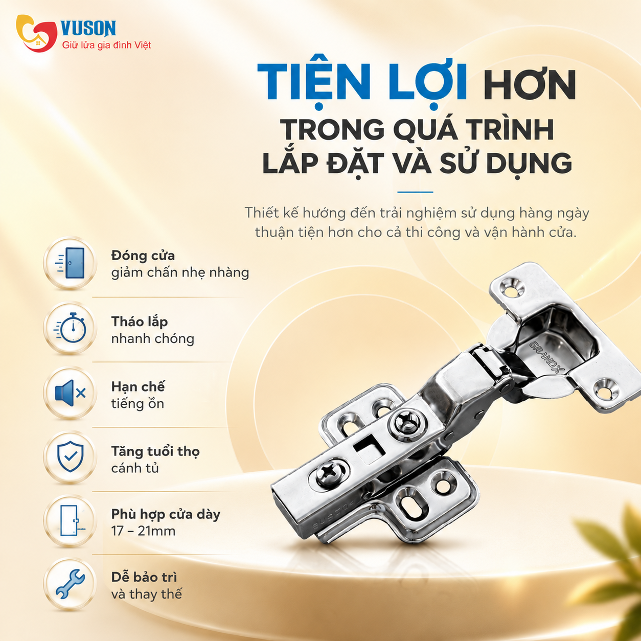 Bản Lề GrandX Capella SUS304 XC.S304B