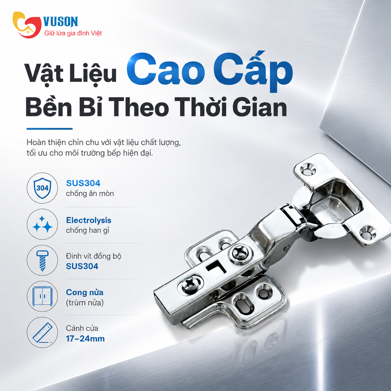 Bản Lề GrandX Capella SUS304 XC.S304B2